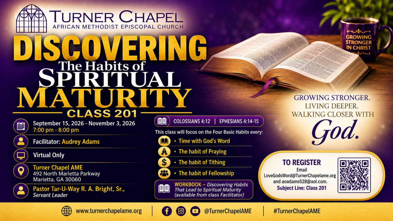 Discovering The Habits of Spiritual Maturity (Clas